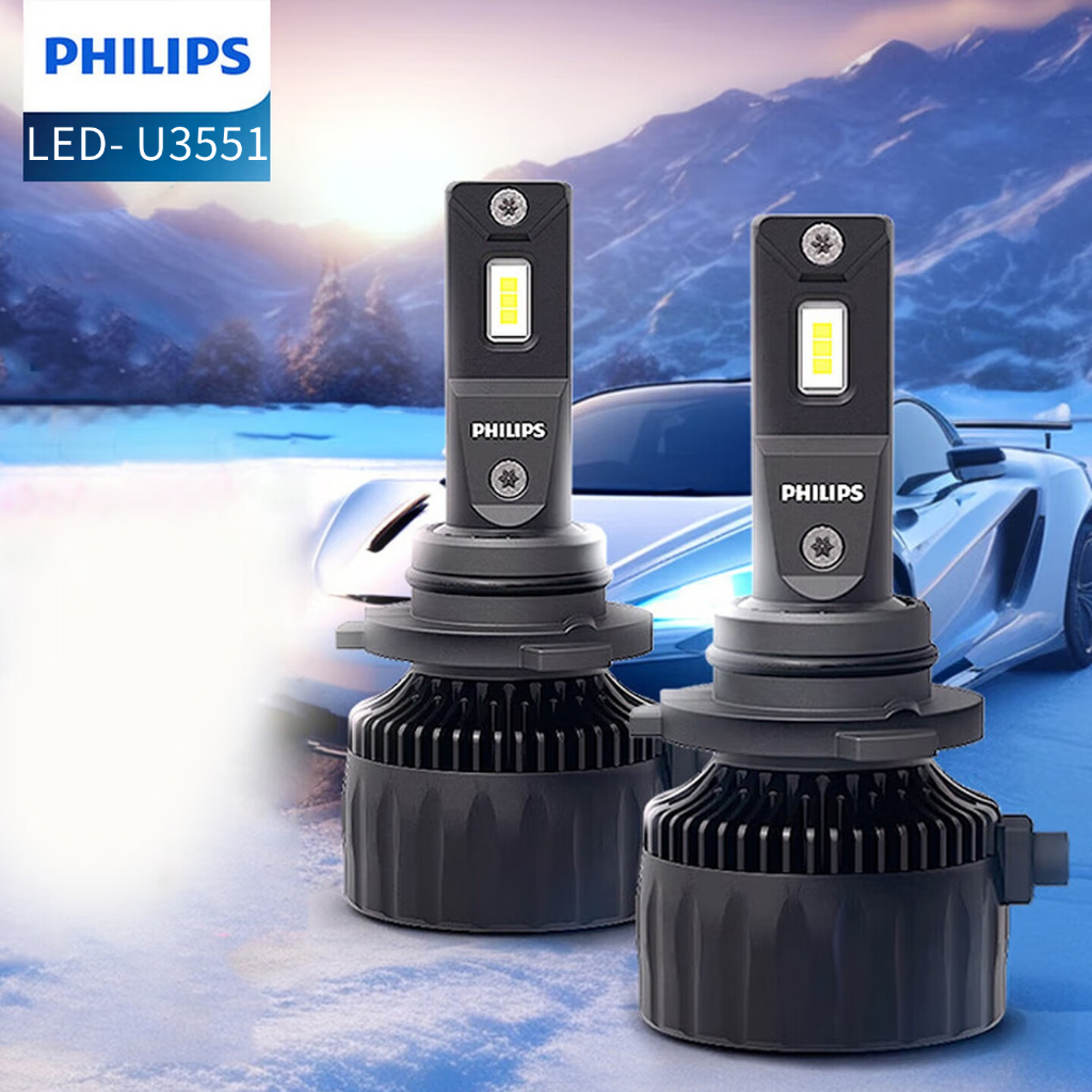Philips Ultinon Rally LED H4 H7 H11 HB3 HB4 H18 H19 HIR2 9005 9006 9012ไฟหน้ารถ 6500K White Max Powe