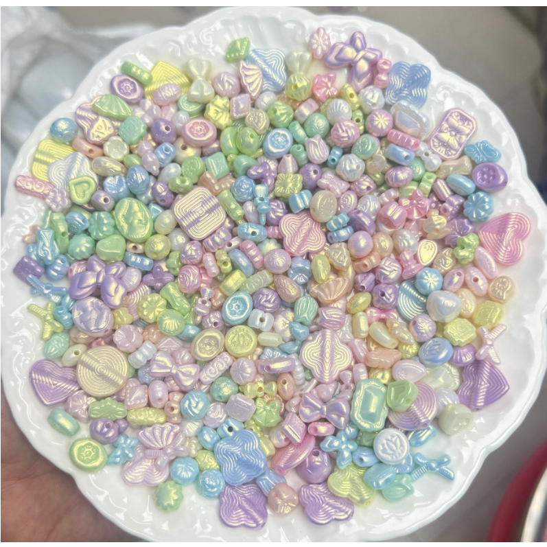 50ชิ้นของลูกปัดอะคริลิผสมพรุนวัสดุที่ทําด้วยมือทําเองอุปกรณ์เสริม