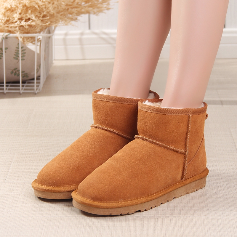Ugg 2026 ใหม่คลาสสิกแฟชั่นผู้ชายและผู้หญิงอบอุ่นตุ๊กตาหิมะรองเท้าบูท 35-45