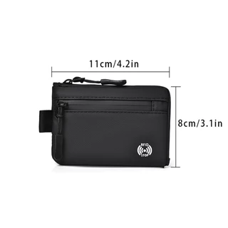 Rfid แปรงป้องกันการโจรกรรมกระเป๋าใส่เหรียญป้องกันการโจรกรรมรูดผู้ถือบัตรมินิเดินทางกระเป๋าสตางค์ธนาคารผู้ถือบัตร