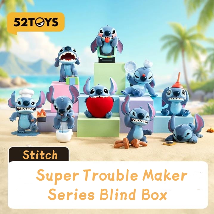 52TOYS Disney Stitch Super Trouble Maker Series Blind Box Toy Collection Mystery Box