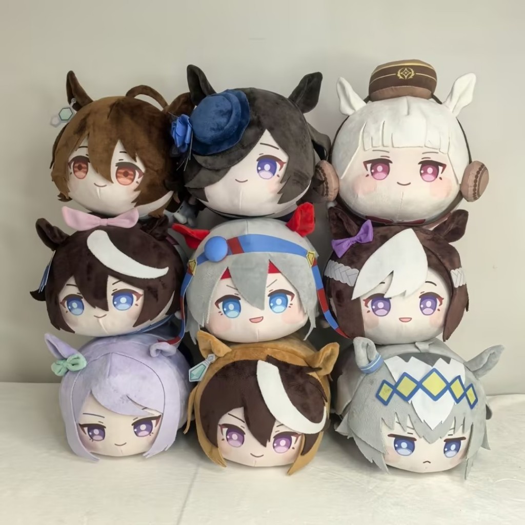 Umamusume: สวย Derby Tokai Teio Oguri หมวกเรือทองสัปดาห์พิเศษ 30 ซม.หมอน Plushies โยนหมอน Prone เบาะ