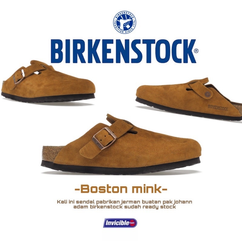 Birkenstock ชาย/หญิง Classic Cork รองเท้าแตะชายหาด Casual Boston รองเท้า Series 35-46