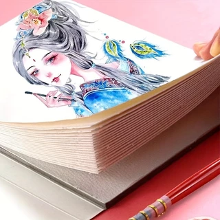 BaoHong ศิลปินกระดาษสีน้ำ 300g ผ้าฝ้าย 100% 20 แผ่น Professional หนังสือสีน้ำ/Sketchbook สำหรับอุปกรณ์ศิลปะการวาดภาพ