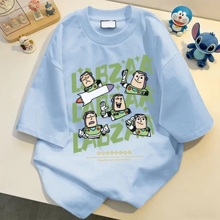 NFV ส่งจากไทย✨พร้อมส่ง เสื้อยืดคอกลม ผ้าฝ้าย แขนสั้น โอเวอร์ไซซ์ ใส่สบาย ลวดลายของบัซไลท์เยียร์ 100%cotton YG55