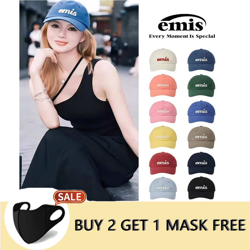 หมวกแก๊ป EMIS เกาหลี ฮิตในดารา ทรง Big Head หัวใหญ่ ใส่สบาย หมวกเบสบอลทรง Duckbill แฟชั่น [COD]