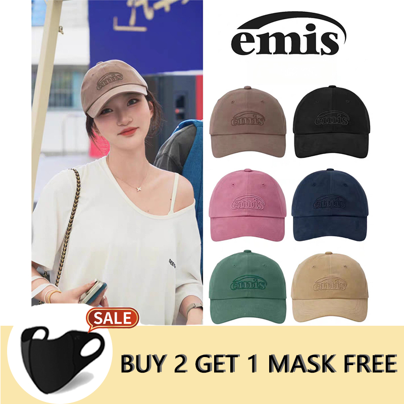 หมวก Emis แท้ เกาหลี หมวกแก๊ปหัวใหญ่ ทรงกลมใส่สบาย ไม่บีบหัว หมวกเบสบอลแฟชั่น มีสีชมพูและอื่นๆ จัดส่งเร็ว COD