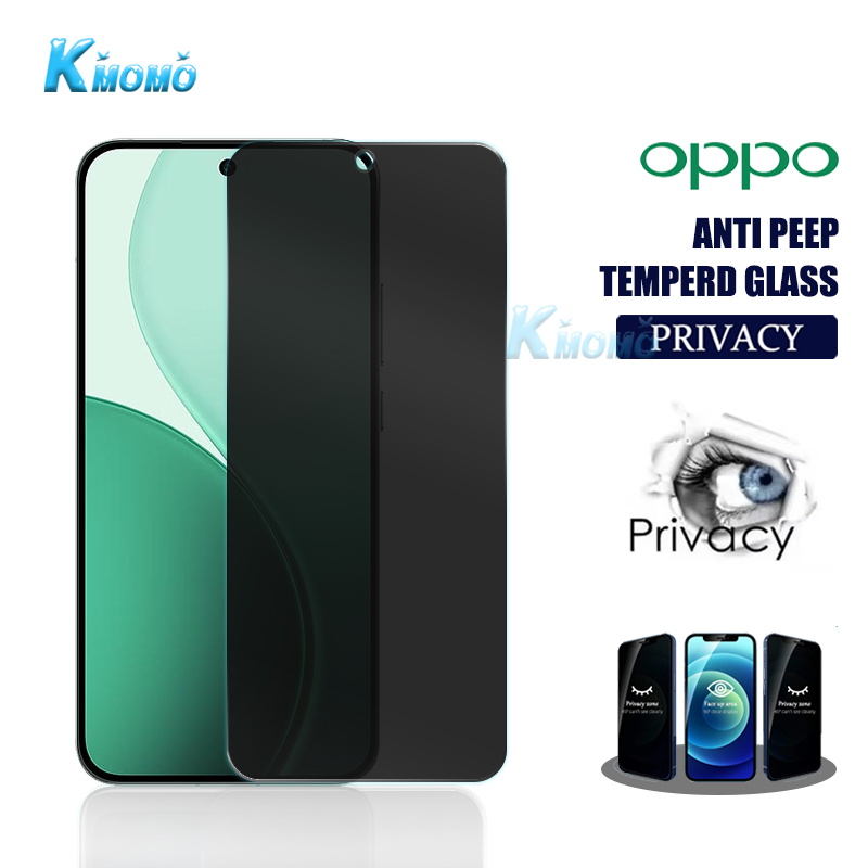 ฟิล์มป้องกันความเป็นส่วนตัว (ฟิล์มกันเสือก) สำหรับ OPPO A6 A6t A6x A5i A5 A5x A3 A3x A60 A79 A18 A38 A1 A98 A78 A57 A77 A77s Reno 15F 15C 15 14 14F 13 12F 11F 8 8z 8t 7 7z 6 6z 5 4 4z 3 Pro Plus 5G