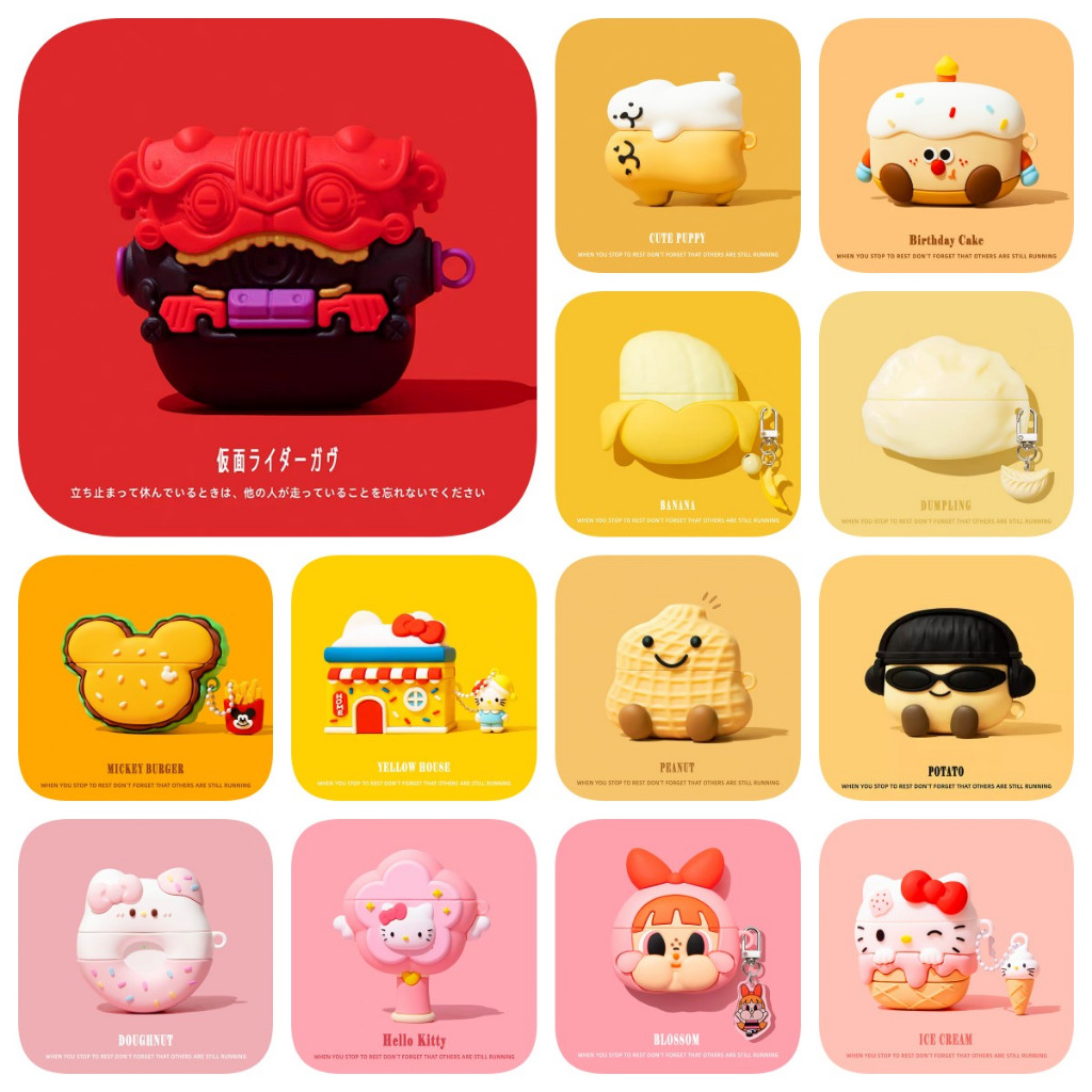 (คลังสินค้าพร้อม) เคสการ์ตูนน่ารักสําหรับ AirPods4/4ANC/1/2/3/Pro/Pro2 เคสซิลิโคนอ่อนนุ่ม