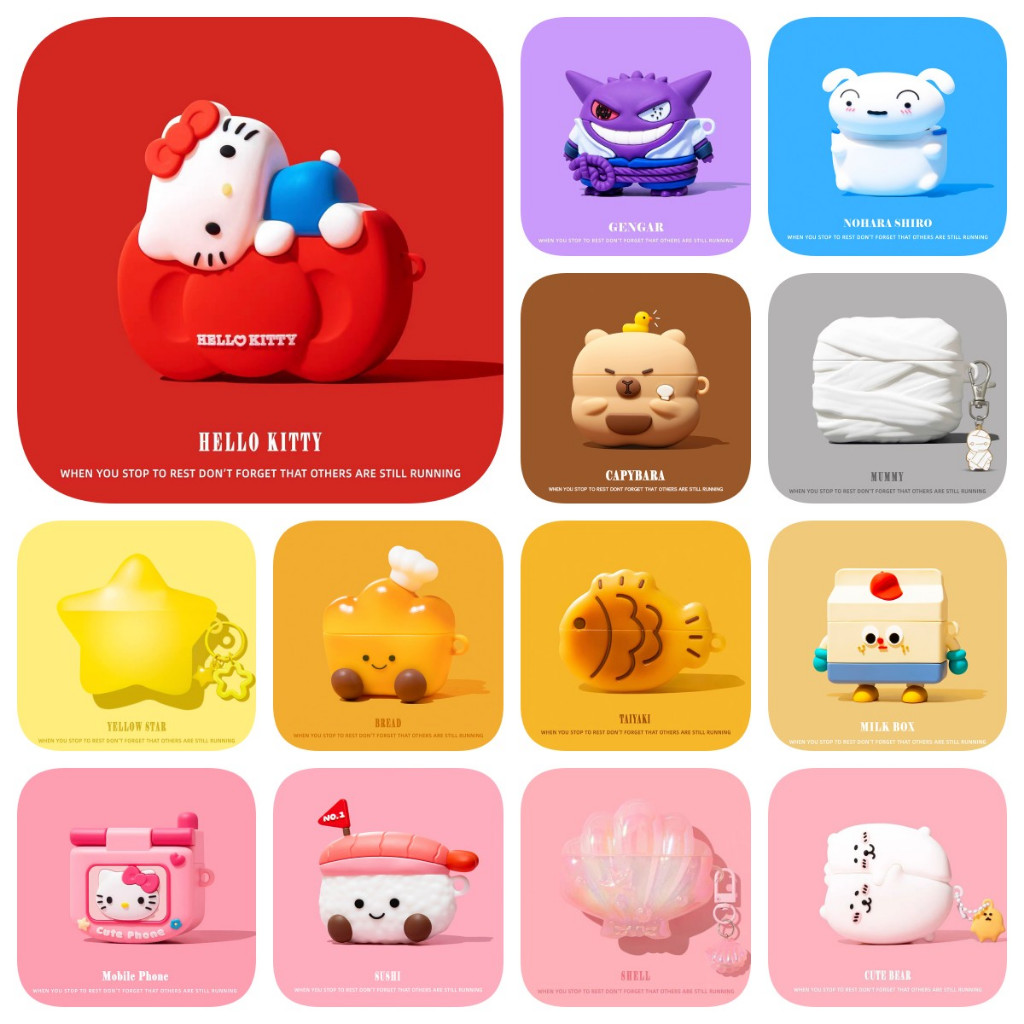 (คลังสินค้าพร้อม) เคสสร้างสรรค์สําหรับ AirPods4/4ANC/3/Pro/Pro2/Pro3 เคสซิลิโคนอ่อนนุ่ม