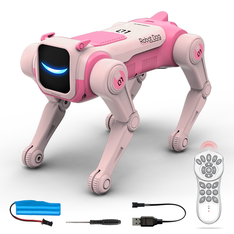 RC Mechanical Dog อัจฉริยะ AI หุ่นยนต์สุนัข Voice Command โปรแกรมร้องเพลงเต้นรําอิเล็กทรอนิกส์ Stunt Bionic สมาร์ทของเล่น