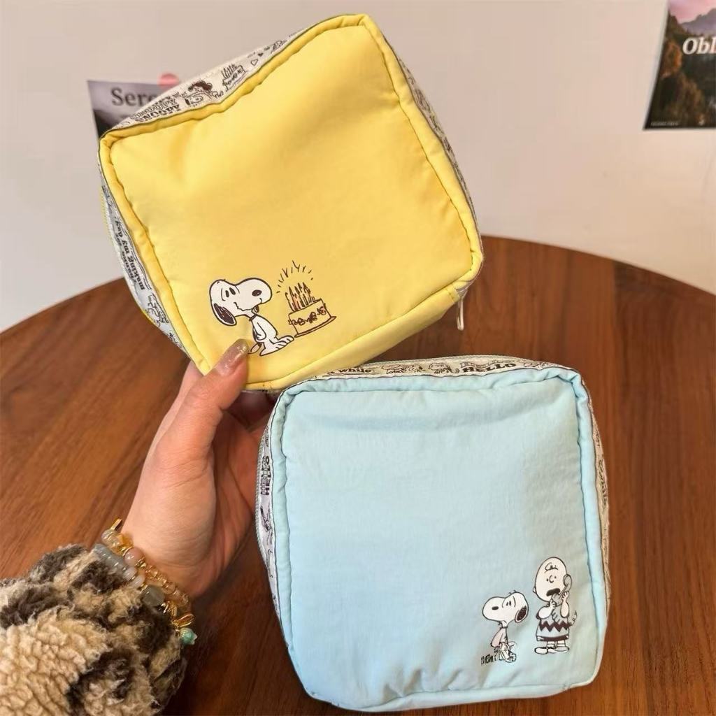 ถุงเก็บของ กระเป๋าเก็บของ Snoopy Multi-Compartment สำหรับใส่เหรียญ หูฟัง ลิปสติก และวัตถุขนาดเล็ก จัดระเบียบได้ง่ายๆ