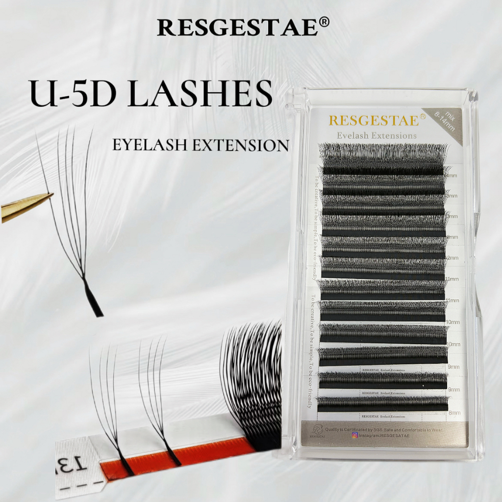 U-5D ขนตาปลอม 2.0 ดอกไม้ขนานความหนาธรรมชาติ 0.07 นุ่มและไม่ล้ม W Eyelashes