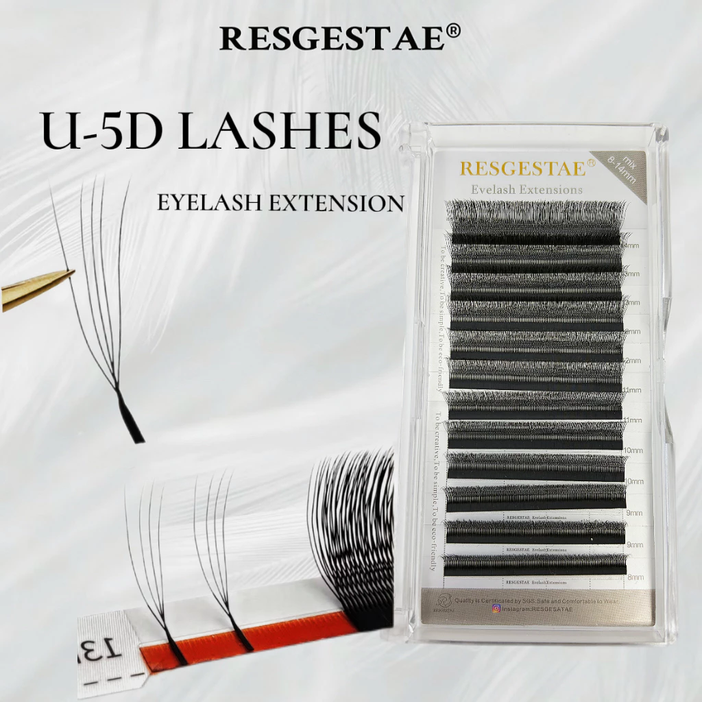 U-5D ขนตาปลอม 2.0 ดอกไม้ขนานความหนาธรรมชาติ 0.07 นุ่มและไม่ล้ม W Eyelashes