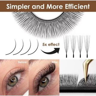 U-5D ขนตาปลอม 2.0 ดอกไม้ขนานความหนาธรรมชาติ 0.07 นุ่มและไม่ล้ม W Eyelashes