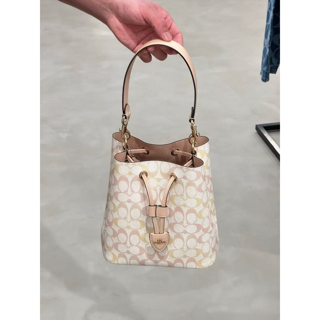 สไตล์ใหม่หญิง Rowan Drawstring Fortune Bucket กระเป๋าเด็กแม่ไหล่ Messenger CEL14 CDY21
