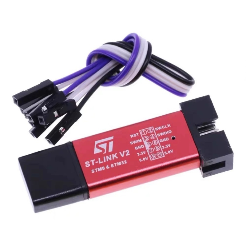 ST-LINK V2 STM8/STM32 จําลองอุปกรณ์การเขียนโปรแกรม stlink Downloader Line Burning การแก้คล่องตัว Mic