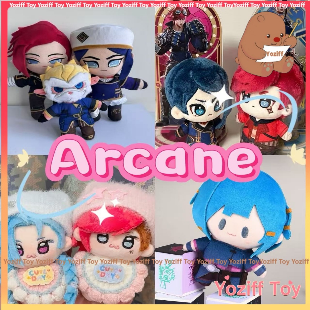 10 ซม. Anime Arcane: League of Legends Doll Plush Cute Soft Vi Caitlyn‌ Jinx ตุ๊กตาของเล่นของเล่นสําหรับแฟนๆคอลเลกชันของขวัญ