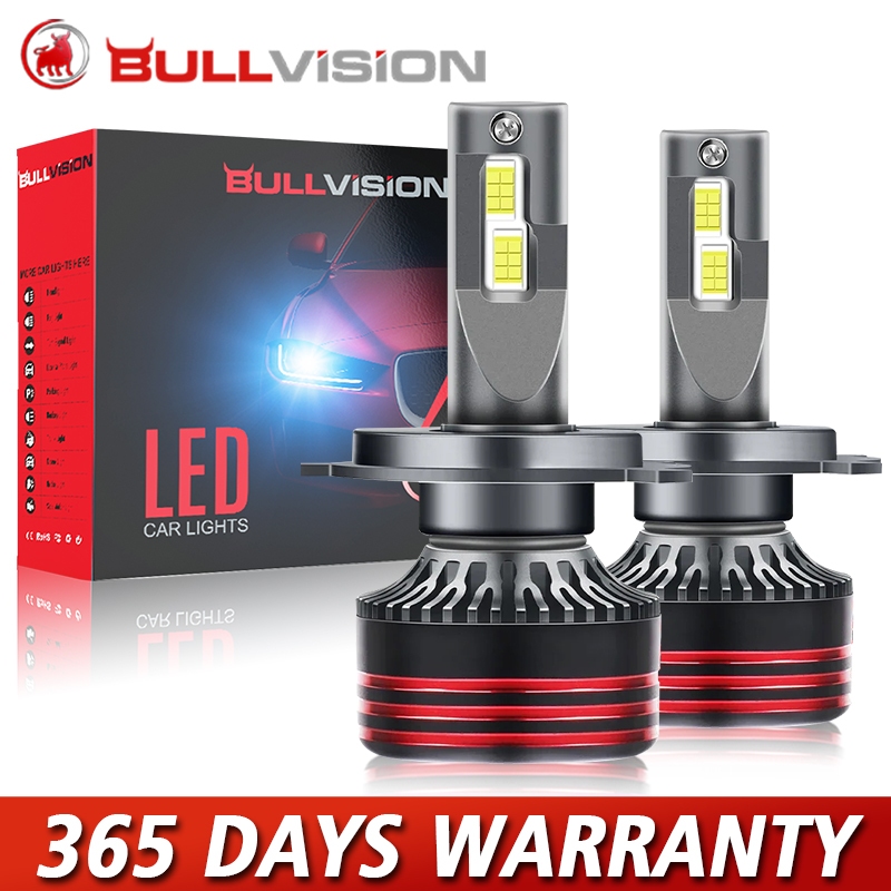 BULLVISION 2PCS ไฟหน้ารถ Canbus H7 H4 H11 หลอดไฟ LED Canbus H1 H8 H9 9005 HB3 9006 HB4 9012 HIR2 Turbo โคมไฟ 6000K รถ