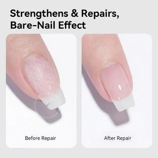 BORN PRETTY ไฟเบอร์กลาส Builder เล็บเจลอัพเกรดเล็บหักซ่อมไฟเบอร์กลาส Clear Quick Building UV Construction Gel 15ml