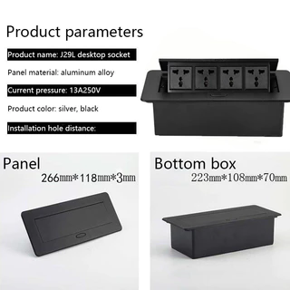 เต้ารับปลั๊กไฟฝังโต๊ะ USB ชาร์จเร็ว กล่องปลั๊กไฟ กล่องปลั๊กสายไฟ ป๊อปอัพ pop up ช่องเสียบ ช่องเสียบ USB