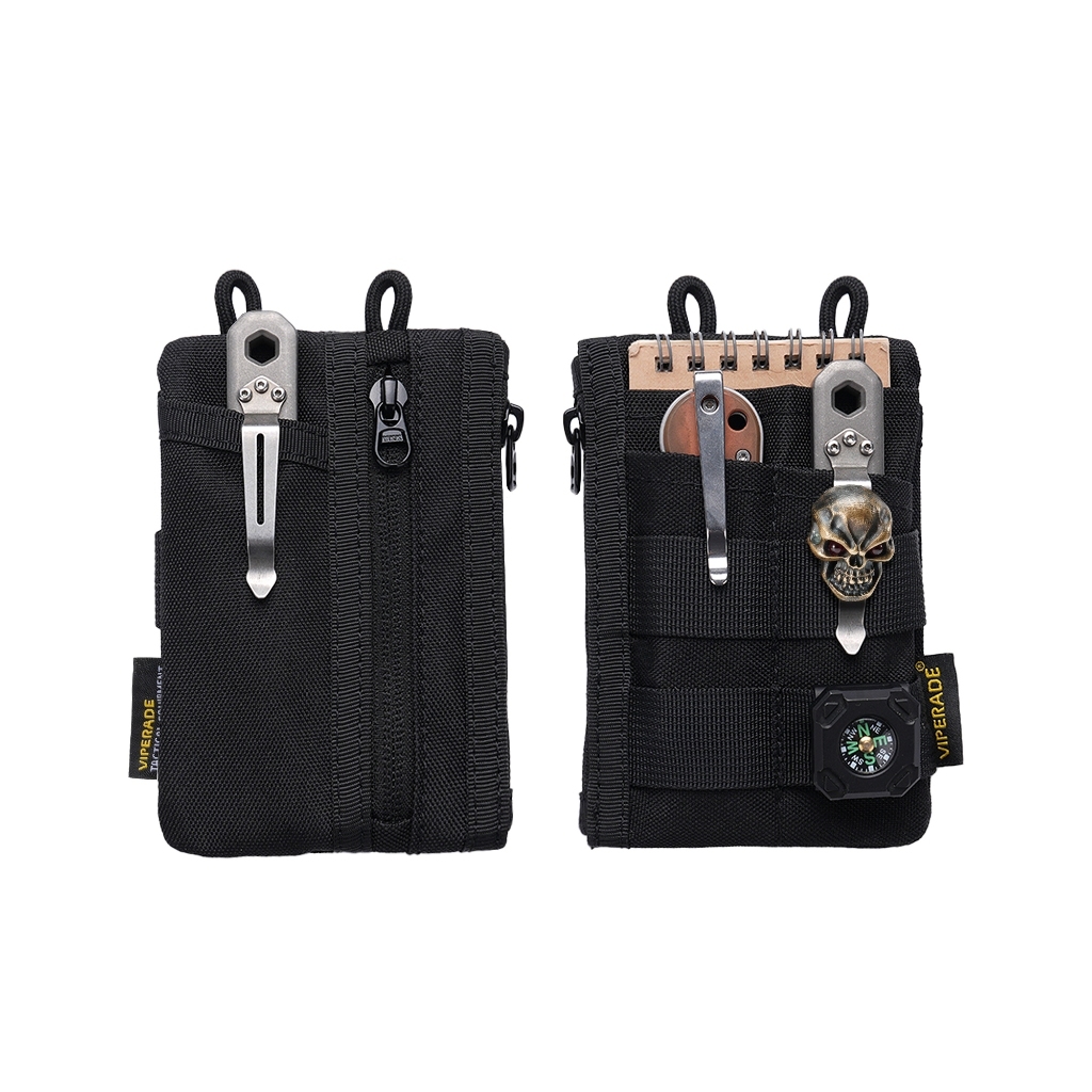 VE18N-M EDC กระเป๋า,กระเป๋าสตางค์ 3 ช่อง EDC + 2 กระเป๋าซิป, 1 กระเป๋าขนาดใหญ่สําหรับโน้ตบุ๊คหรือโทร