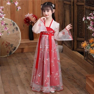 🚚ส่งจากไทย🚚แบบเยอะ ส่งของทุกวัน ชุดจีนโบราณเด็ก ชุดจีน ฮั่นฝู เด็ก Hanfu งานสวยมาก คอสเพลย์ Hanfu ชุดเจ้าหญิงเด็กสไตล์จีนสูท Tang สีแดงกระโปรงยาวโบราณ
