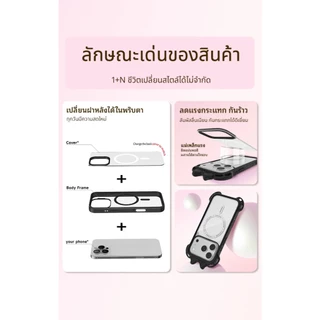 CASEBANG เคสโทรศัพท์ ลายน่ารัก แมกเซฟ กันกระแทก สำหรับ iPhone 15-17