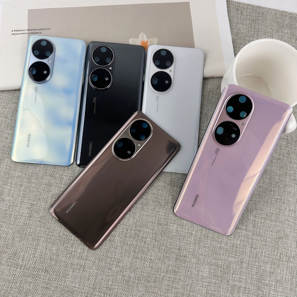 แบตเตอรี่คุณภาพสูงฝาหลังสําหรับ Huawei P50 P50Pro กระจกด้านหลังเปลี่ยนโทรศัพท์ซ่อมอะไหล่ + เลนส์กล้อง