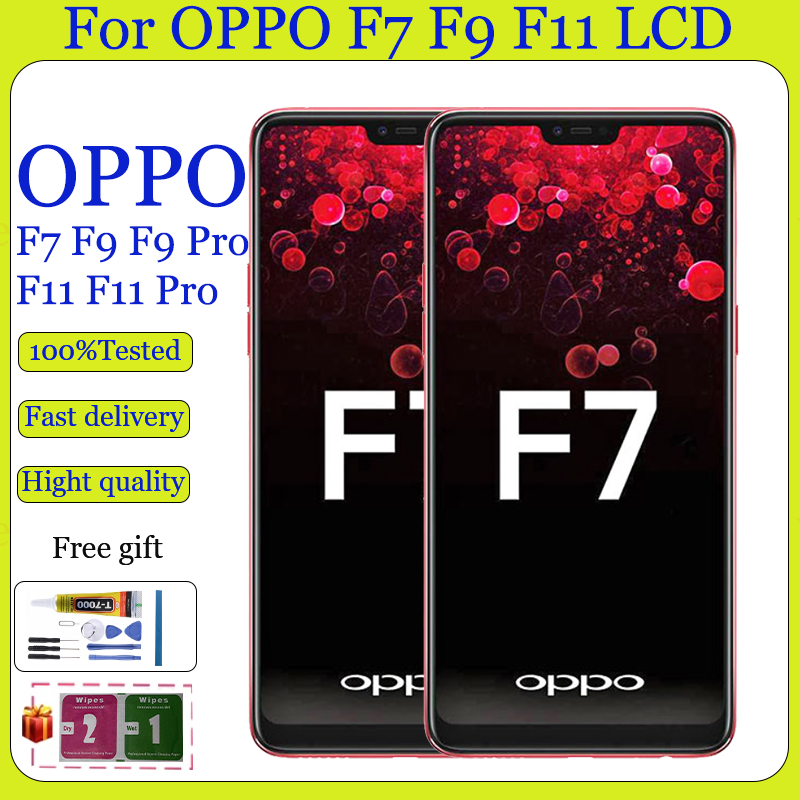 Original สําหรับ OPPO F7 F9 F9 Pro F11 F11 Pro จอแสดงผล LCD Touch Screen Digitizer เปลี่ยน