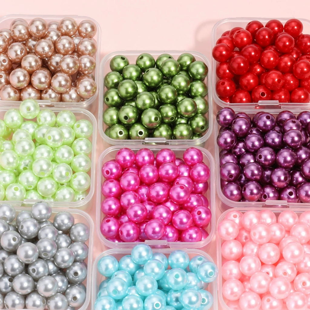 ลูกปัดอะคริลิคขนาดต่างๆสำหรับทำเครื่องประดับและสร้อยข้อมือสร้อยคอมือสมเอง