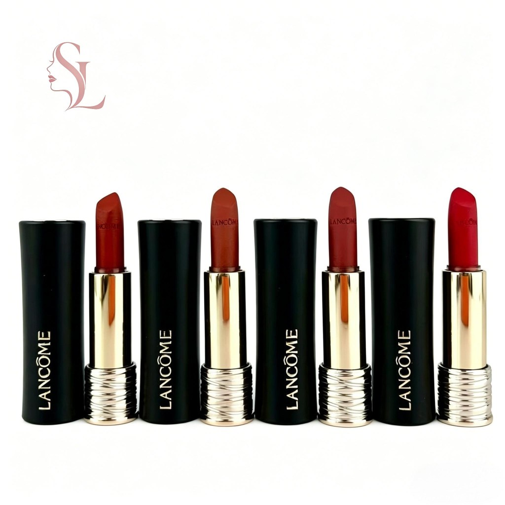 Lancome Black Tube Mini Waist Lipstick Sample 1.6g, Moisturizing, Pigmented, Portable for Touch-Up
