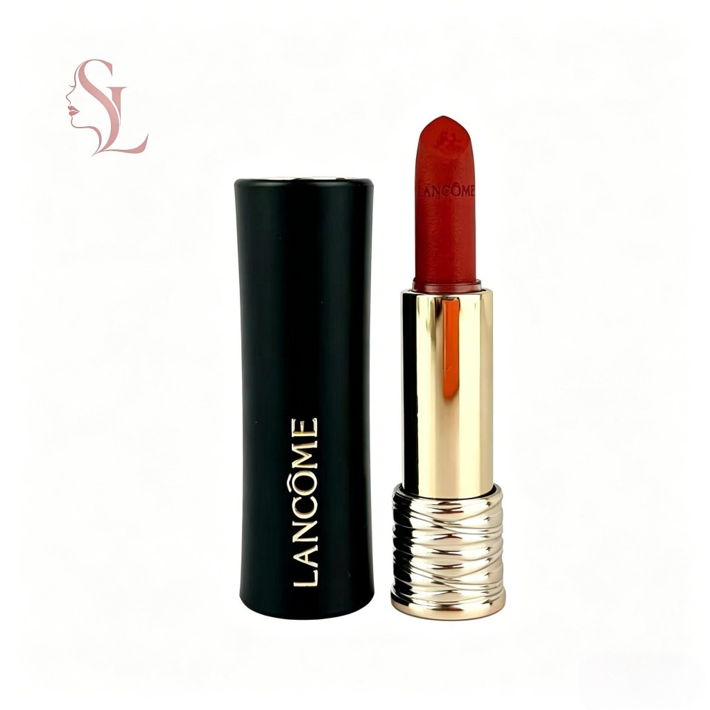 Lancome Black Tube Hourglass Lipstick Mini 1.6g, Velvet Matte, Long-Lasting, Pigmented