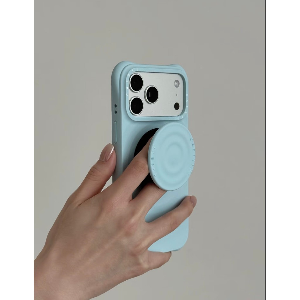 2026 ใหม่สีซิลิโคนเหลว Sky blue Ru เตาเผาสําหรับ iPhone 17 Pro Max 17Pro 16 Pro Max 16 15 14 13 กรณีกันกระแทก