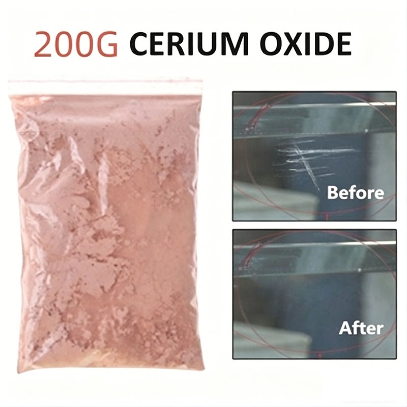 ผงขัดกระจก Cerium Oxide 200g สําหรับรถยนต์ Windows Mirror Scratch Remover สีแดง