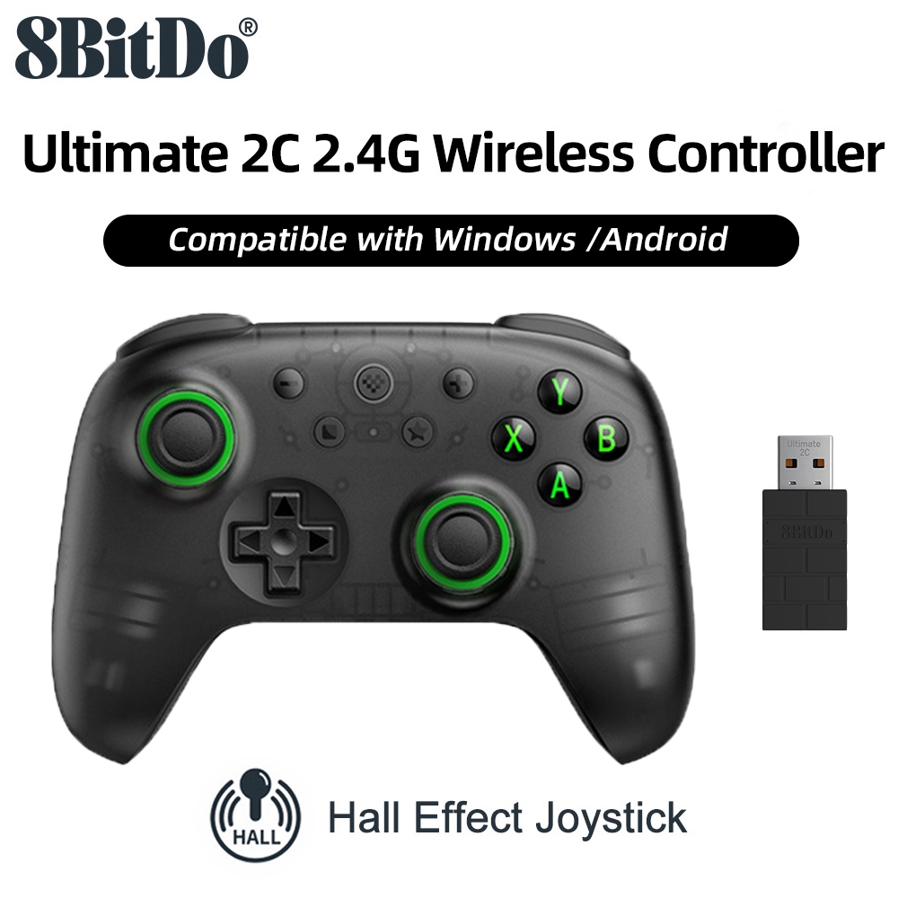 Salange 2026 8BitDo ใหม่ Ultimate 2C คอนโทรลเลอร์เล่นเกมไร้สายสําหรับพีซี, Windows 10, 11, สํารับไอน้ํา, Raspberry Pi, Android Control Hall Effect Stick Gamepad อุปกรณ์เสริม