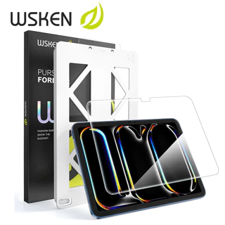 WSKEN 1pcs ฟิล์มกระจก สำหรับ iPad Gen 11 A16/10/9/8/7 แบบใส ฟิล์มกระจกนิรภัย for ไอแพด Pro 6/5/4/3/2/1 M4 M5 Air 6/5/4/3 M2 M3 Mini 7/6 เอชดี ไม่มีฟองอากาศ