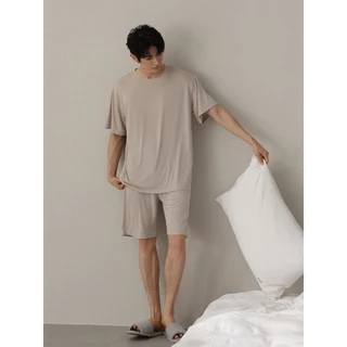 Sinbounun Pure Color Simple Style Pyjamas/T-Shirt+Shorts/Cool Fabric Unisex Style [Thai Designer]