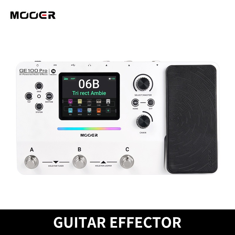 Mooer GE100 Pro/GE100 Pro Li อัจฉริยะ Multi Effects เหยียบ AI Tone Amp การสร้างแบบจําลอง IR NAM บลูท