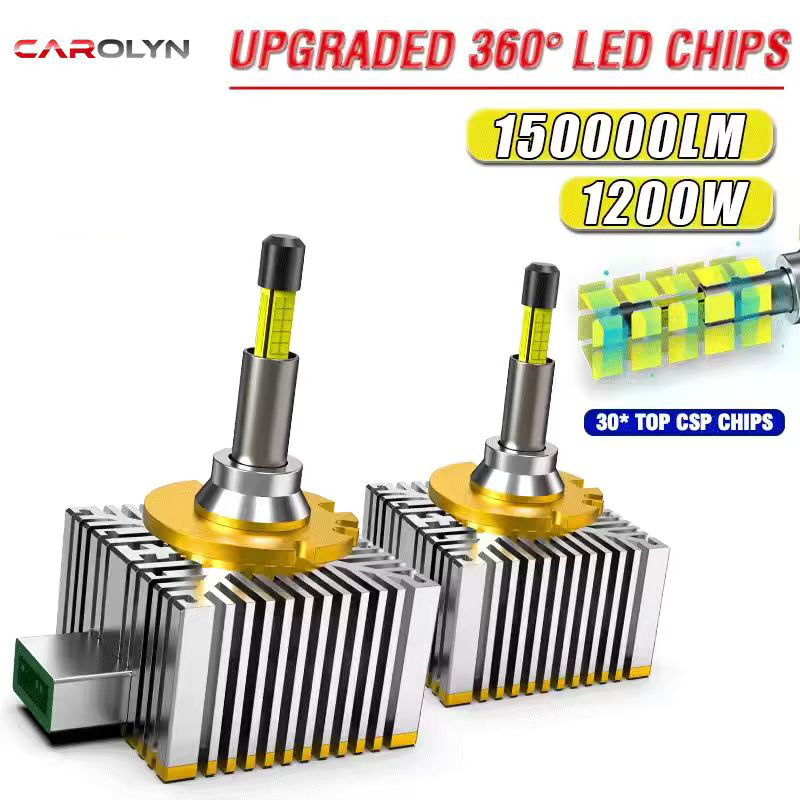 Carolyn D1S D3S 360 ไฟ LED หลอดไฟ HID D2S D4S LED Canbus D1R D2R D3R D4R Xenon Turbo ไฟหน้ารถโคมไฟสํ