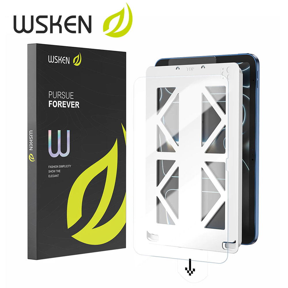 [ ใหม่ Ipad ฟิล์ม ] WSKEN ฟิล์มกระจก for iPad Gen 11 A16/10 Pro M4 M56/5/4/3/2/1 M4 M5 Air 6/5 ติดตั้งง่าย HD การป้องกันการตก สำหรับ 9/8/7 Pro 6/5/4/3/2/1 Air 4/3 M2 M3 Mini 7/6 กันรอย 1PC