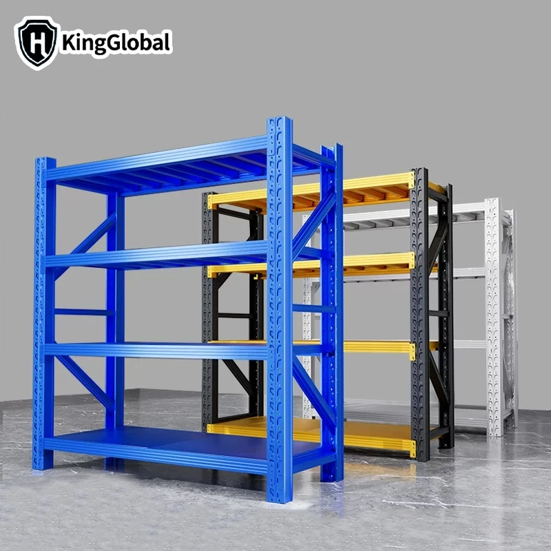 KingGlobal ชั้นวางของเหล็กหนา ชั้นเก็บอุปกรณ์ ขนาดใหญ่ทนทาน รองรับ 350kg 200 * 200 * 60ซม
