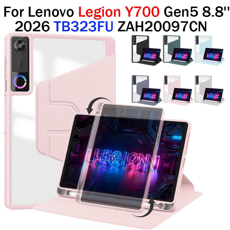 สําหรับ Lenovo Legion Y700 Gen5 2026 8.8 Y700 Gen4 360° เคสขาตั้งอะคริลิคหมุนได้ TB323FU ZAH20097CN 