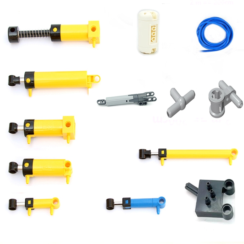 Mould king การวิเคราะห์ building Blocks อะไหล่ DIY ชุดนิวเมติกพร้อมปั๊มลม Push Rod สวิทช์ลูกสูบ Air ท่อนิวเมติกปั๊ม MOC บล็อกอิฐ 47225 19476 2797c02
