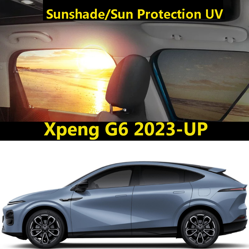 สําหรับ Xpeng G6 2023-UP รถด้านข้างหน้าต่างบังแดด Double-layer Sun Protection ฉนวนกันความร้อน Anti-ยุงตาข่ายผ้าม่าน