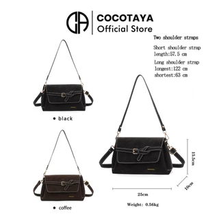 COCOTAYA- Bag กระเป๋าข้างไหล่สำหรับผู้หญิง สไตล์เรโทร ดีไซน์คล้องบ่า พิมพ์ลาย retro ทำจากหนังปุ๊วมันเงา ใช้งานได้ทุกวัน