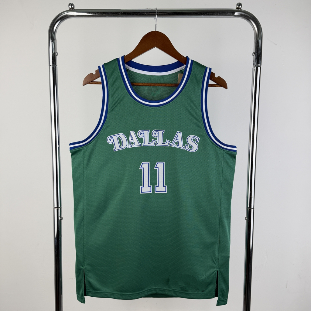 Hot Pressed Mens Dallas Mavericks Jersey #11 เสื้อบาสเก็ตบอล Kyrie Irving Green