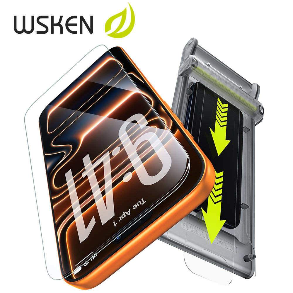 WSKEN 1pcs เต็มหน้าจอ for ไอโฟน 16ProMax 17 3D ใสไร้ขอบดำ HD ติดตั้งง่าย สำหรับ iPhone 17ProMax 16 15 Pro Plus กันรอย ไม่มีฟองอากาศ โค้งกระจกนิรภัยสําหรับ