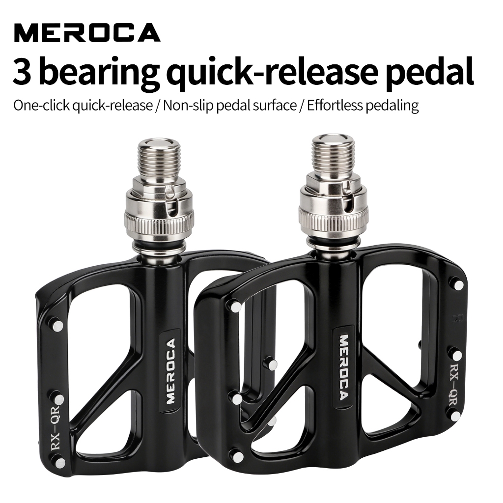 MEROCA RX3 แป้นเหยียบจักรยานแบบปลดเร็วแป้นเหยียบแบริ่งอลูมิเนียมอัลลอยด์สําหรับชิ้นส่วนดัดแปลงจักรยานพับ Brompton