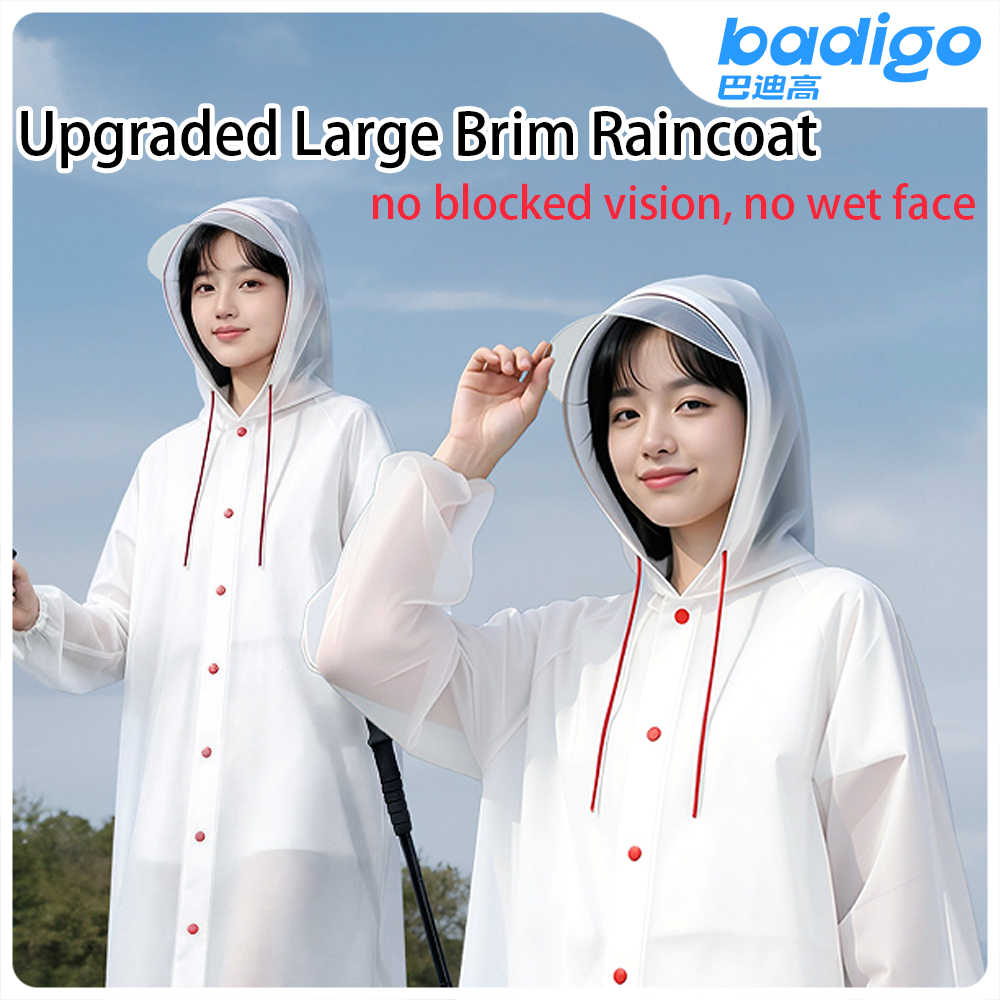 BadigoBadigao EVA เสื้อกันฝน 150g ผู้ใหญ่รองเท้าฝนแบบใช้ซ้ําได้น้ําหนักเบาหนาทนทานคอนเสิร์ตเดินป่ากลางแจ้ง Camping Baju Hujan
